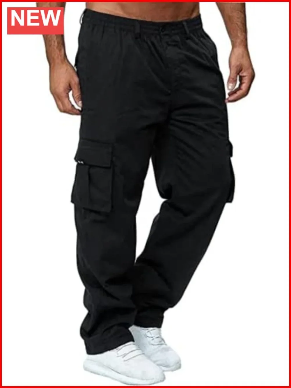 Cargo Pants with Pockets Cotton Hiking Sweatpants Athletic Jogger Relaxed Fit